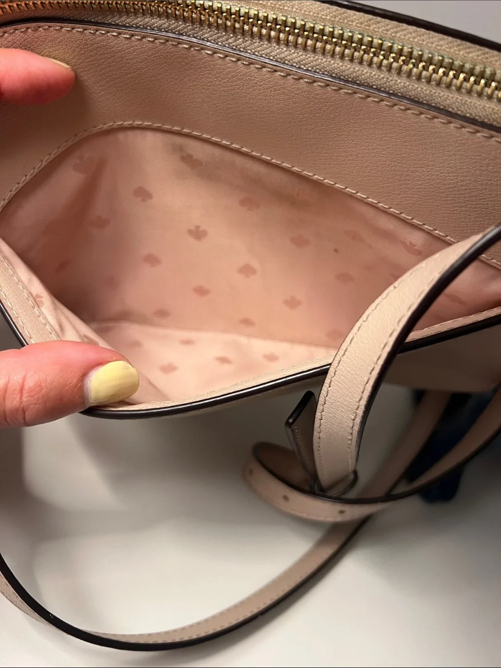 kate spade Pebbled Leather Crossbody in Light Blush